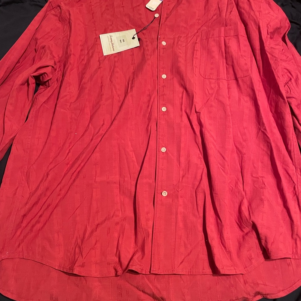 Tommy Bahama orange Button-Up Shirt xxl nwt